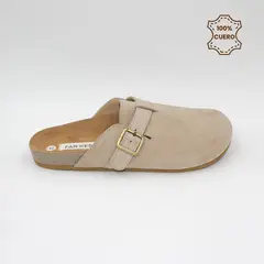FAR WEST - Zueco - Sueco Mujer y Hombre Harper Cuero Beige