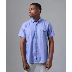 MBO - Camisa 100% Algodón Classic Fit Celeste