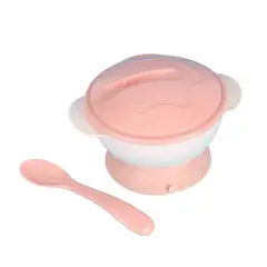 GENERICO - Platos Antideslizantes con Cuchara para Bebés para Niñas