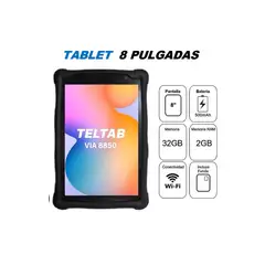 GENERICO - Tablet VIA 8850 32GB 2GB RAM 8" Wi-Fi con Funda de Silicona