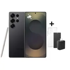 SAMSUNG - S25 ULTRA 512GB -12GB RAM TITANIUM BLACK + CARGADOR 45W + CASE + MICA DE VIDRIO
