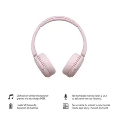 SONY - Audífonos inalámbricos WH-CH520 Rosa