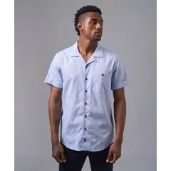 MBO - Camisa 100% Algodón Slim Fit Celeste