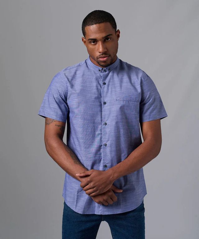 Camisa 100% Algodón Classic Fit Azul