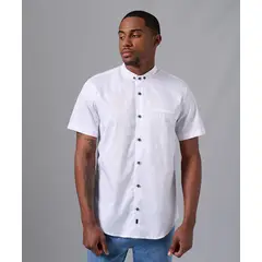 MBO - Camisa 100% Algodón Classic Fit Blanco