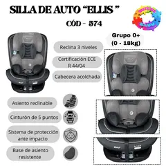 EBABY - SILLA DE AUTO PARA BEBE "ELLIS" CON SISTEMA DE PROTECCION ANTE IMPACTO