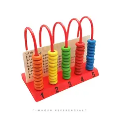 GENERICO - ABACO DE MADERA X5 - JUEGO DIDÁCTICO