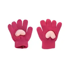 OEM - Guantes De Invierno Para Niños Corazón Fucsia