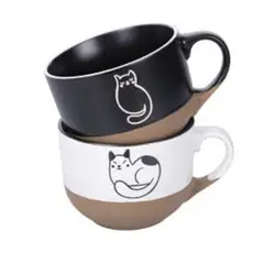 GENERICO - JUEGO DE 4 TAZAS CON IMAGEN DE GATOS