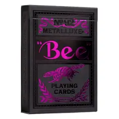 GENERICO - Cartas de Póker Bee Metalluxe Magenta Diamond Back Acabado Foil Premium Brillo y Diseño Exclusivo