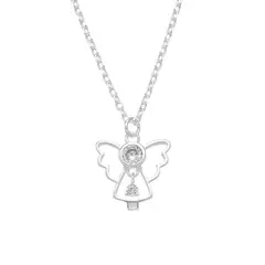 SANTORAL - Collar Angel Corazón Punto de Luz - Plata