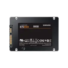 SAMSUNG - 870 Evo SSD 500GB 2.5 SATA 6Gbs - Mejora tu rendimiento y almacenamiento al inst