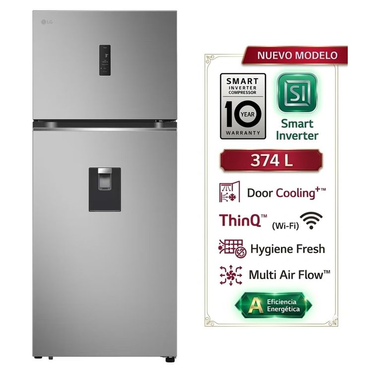 Refrigeradora VT38SPYC 374L Top Freezer + DoorCooling Plateada