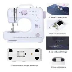 GENERICO - Máquina De Coser Multifuncional Portátil 12 Puntadas