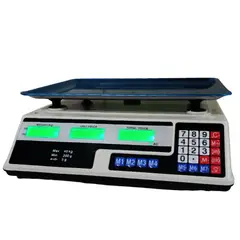 GENERICO - BALANZA DIGITAL BODEGUERA 40 KG DOBLE PANTALLA COMPUTING SCALE