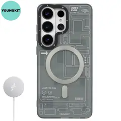 YOUNGKIT - Case para Samsung Galaxy S26 Ultra Futuristic Circuit MagSafe - Grey