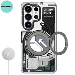 YOUNGKIT - Case para Samsung Galaxy S26 Ultra Cyberpunk 360° MagSafe - Blanco