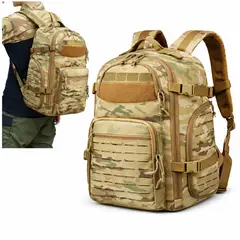OEM - Mochila Militar Importada 50L Táctica para Camping Trekking y Viajes con Sistema MOLLE Láser