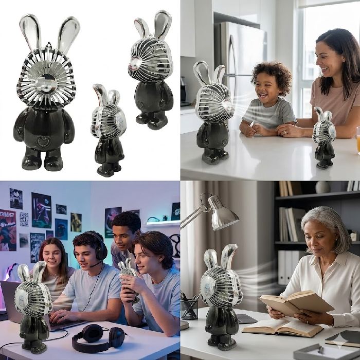 Mini Ventilador Portátil De Mesa Rabbit
