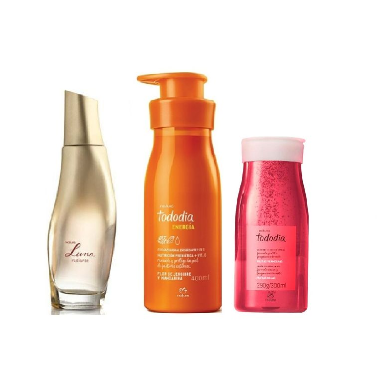 Luna radiante femenino 75ml + crema tododia y jabon liquido