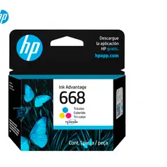 HP - Cartucho de Tinta 668 Tricolor Original (7FP36VL) – Para DeskJet Ink Advantage