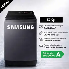 SAMSUNG - Lavadora Ecobubble 13kg Gris Grafito WA40F13E4CPE