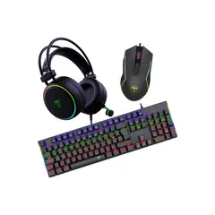 T-DAGGER - Kit Gamer 3 en 1 Teclado Trident + Audífonos Sona + Mouse Naxos