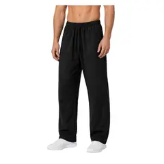 ENKI - Pantalón Deportivo Hombre Tela Nova Wide Leg Negro