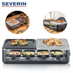 SEVERIN - Parrilla Raclette RG 2366 con Piedra Natural y Placa Cerámica