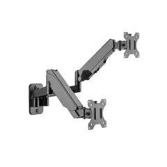 BRATECK - RACK SOPORTE DOBLE BRAZO DE PARED CON GAS SPRING 32P PN DA31
