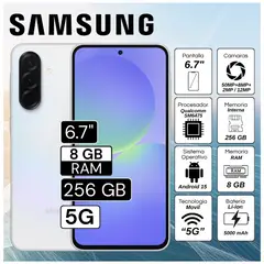 SAMSUNG - Celular Galaxy A36 5G 6.7" Pulg. 8GB RAM 256GB Android 15 - Gris