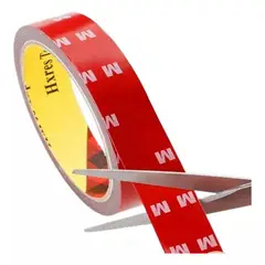 GENERICO - Cinta Doble Contacto 6mm X 0,8mm x 3mts Gris