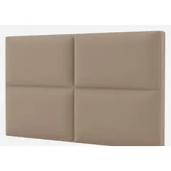 MAVISAC - Cabecera Elian Plaza King Beige Tela Vigo aterciopelada