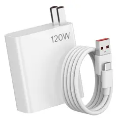 GENERICO - Cargador Rápido Genérico 120W con Cable USB-A a USB-C Alta Potencia y Carga Segura