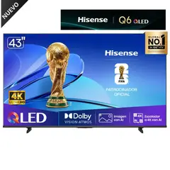 HISENSE - Televisor Smart TV 43" QLED UHD 4K Vidaa