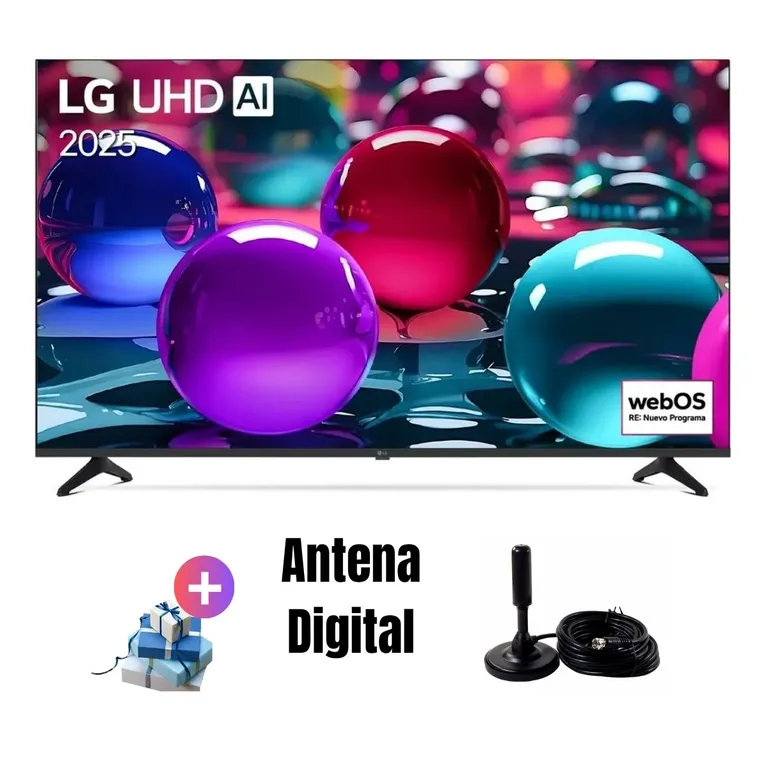 Televisor Smart UHD 43 pulgadas AI 4K 43UA73002025 + Antena Digital