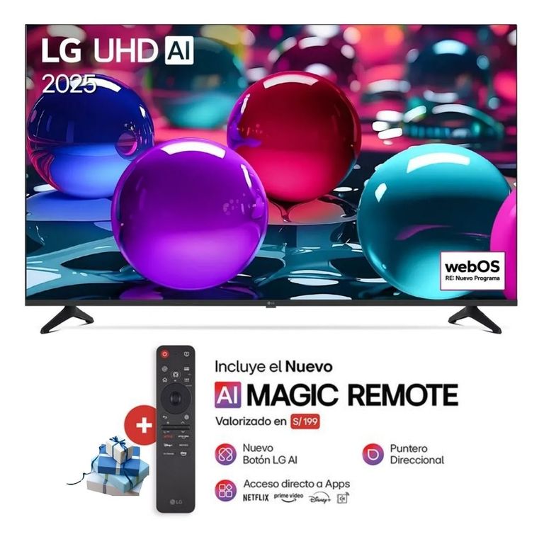 Televisor Smart UHD 43 pulgadas AI 4K 43UA7300 2025 + Magic Remote
