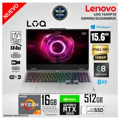 LENOVO - Laptop LOQ 15AHP10 GAMING AMD Ryzen7 250 512GB SSD 16GB RAM 15.6 WIN11 RTX 5050 - 83JG006RUS
