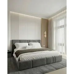 GENERICO - Cama Box Tarima Nebula Grafito Plaza y Media