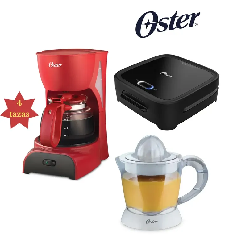 COMBO CAFETERA+SANDWICHERA+EXPRIMIDOR DE CITRICO