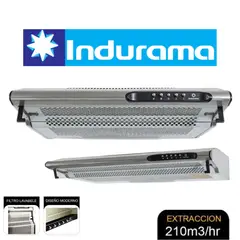 INDURAMA - CAMPANA EXTRACTORA PARA 4 HORNILLAS COLOR GRIS MOD 602CRP