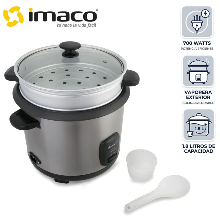 Arrocera Multiusos RC 018S 1,8 litros con Vaporizador Antiadherente