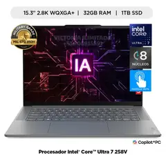 LENOVO - Laptop Yoga Slim 7i Aura Edition 15.3" 2.8K Intel® Core™ Ultra 7 258V 32GB LPDDR5x 1TB SSD