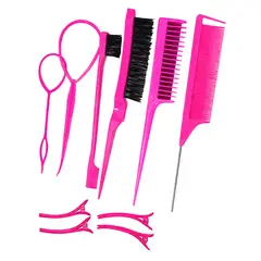MAJIKA - Set de Peines y Accesorios para Cabello 6 en 1 – Kit Profesional de Peluquería