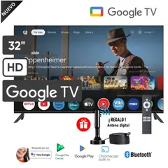 BLACKLINE - Televisor 32" Smart Tv Google TV HD BL32-T3000HD + Antena Digital