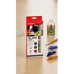 GENERICO - PINTURA DE VIDRIO 12 COLORES
