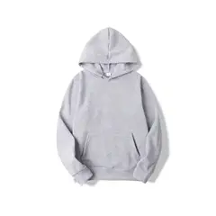 PEACE AND LOVE - Polera Hoodie Unisex Plomo Melange Color Entero