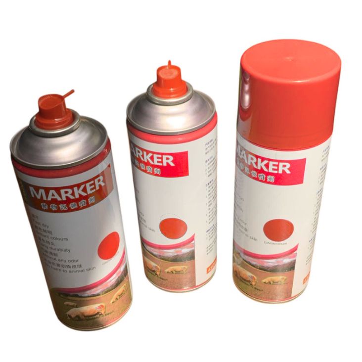 Pack de 3 Aerosoles Spray Marcador De Animales Color Rojo- 450 ml -