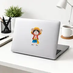 GENERICO - Sticker 3D Lenticular One Piece - Efecto de Movimiento y Transformación para Laptop