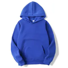 PEACE AND LOVE - Polera Hoodie Unisex Azul Color Entero
